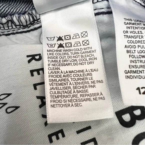 Lucky Brand Blue Boy Mid-Rise Relaxed Straight Leg Distressed Jeans Size 12/31 - Picture 11 of 13